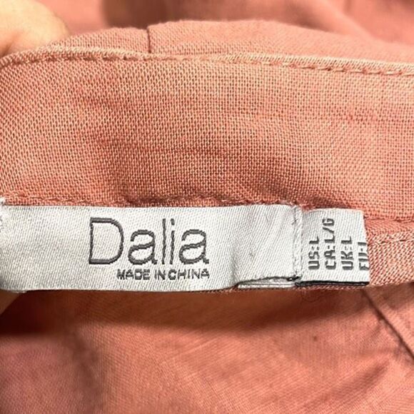 Dalia Linen Cotton Dusty Pink Cardigan Size Large Women’s - Picture 5 of 6